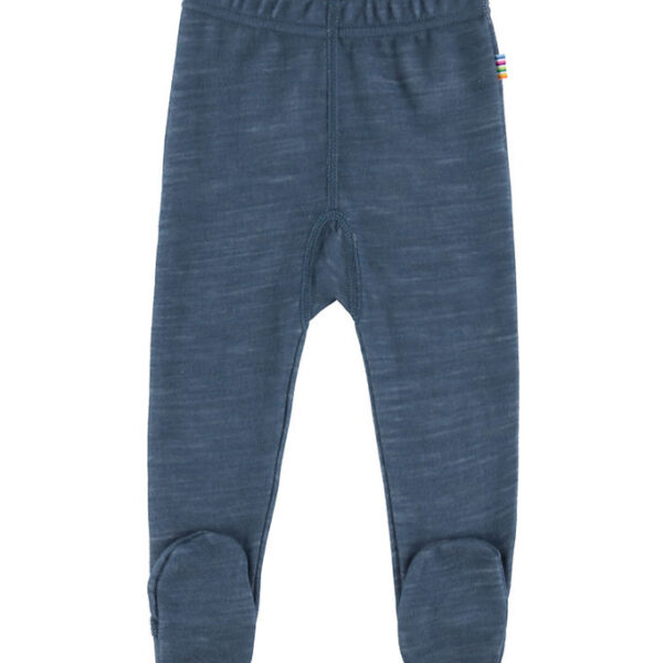 Joha Leggings m. Fødder - Uld/Bambus - Dark Denim