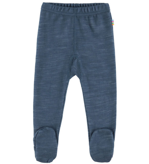 Joha Leggings m. Fødder - Uld/Bambus - Dark Denim