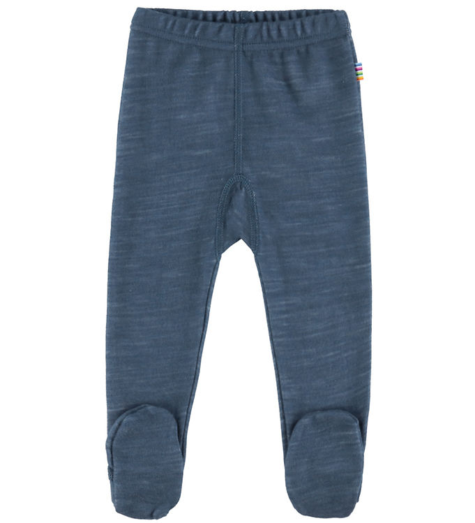 Joha Leggings m. Fødder - Uld/Bambus - Dark Denim Joha Leggings m. Fødder - Uld/Bambus - Dark Denim