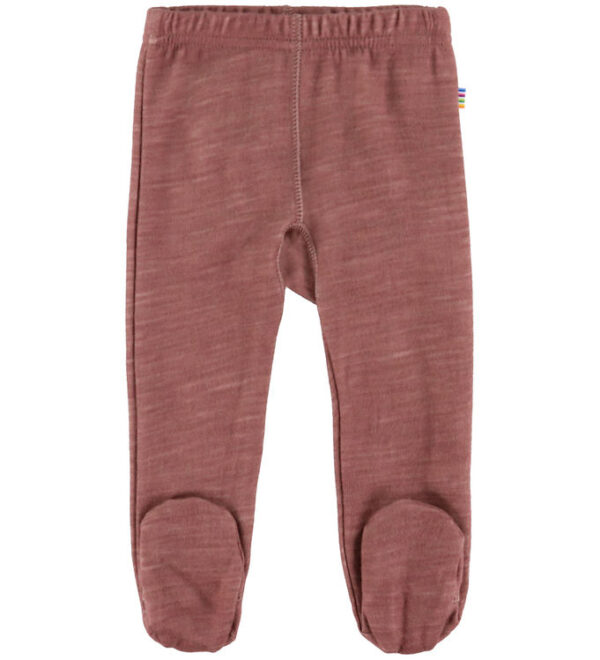 Joha Leggings m. Fødder - Uld/Bambus - Mørk Rose