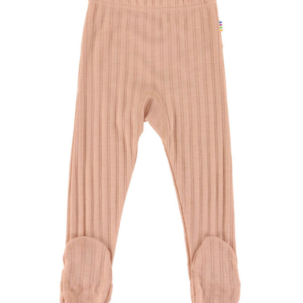 Joha Leggings m. Fødder - Uld/Silke - Fersken