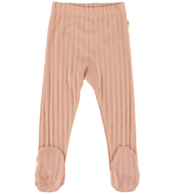 Joha Leggings m. Fødder - Uld/Silke - Fersken
