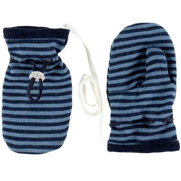 Joha Luffer m. Tommel - Uld - Blå m. Striber