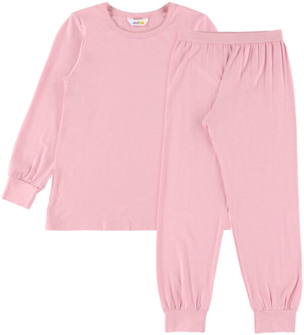 Joha Nattøj - Bambus - Lyserød m. Blonde