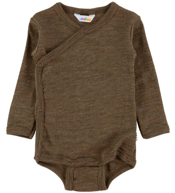 Joha Slå-om Body l/æ - Uld/Silke - Brun Meleret
