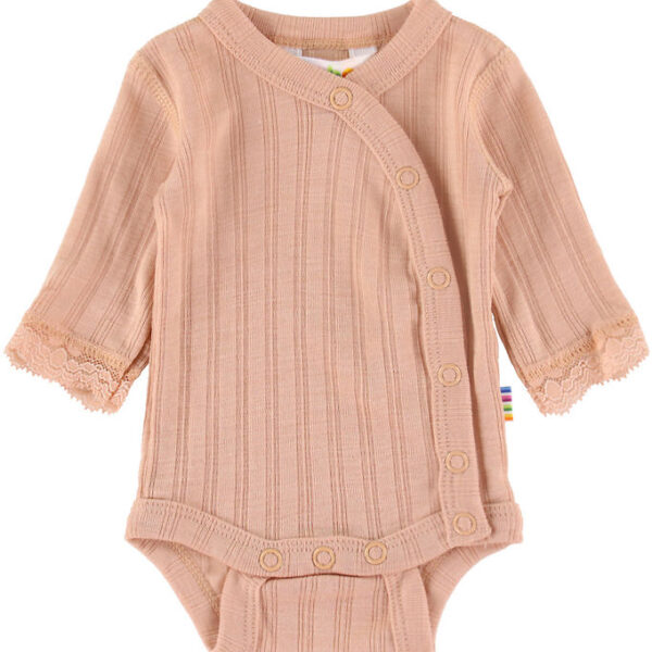 Joha Slå-om Body l/æ - Uld/Silke - Fersken