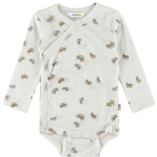 Joha Slå-om Body l/æ - Uld/Silke - Off White m. Krabber