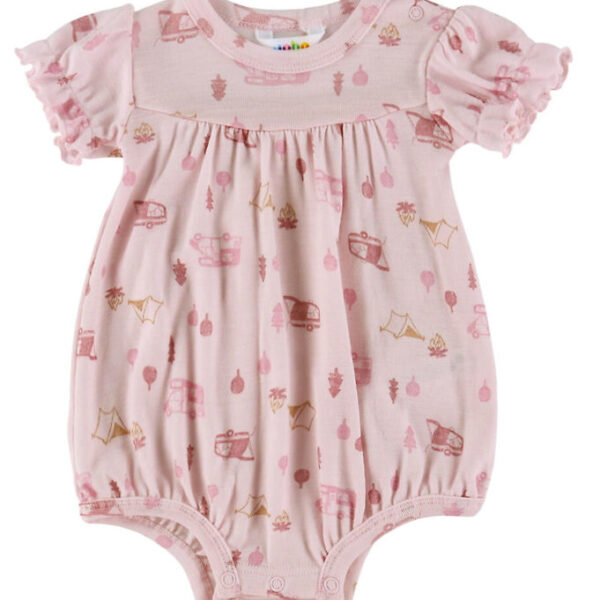 Joha Sommerdragt - Uld - Lyserød m. Camping