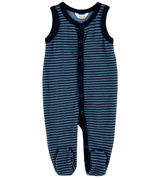 Joha Sparkedragt - Uld - Blå m. Striber