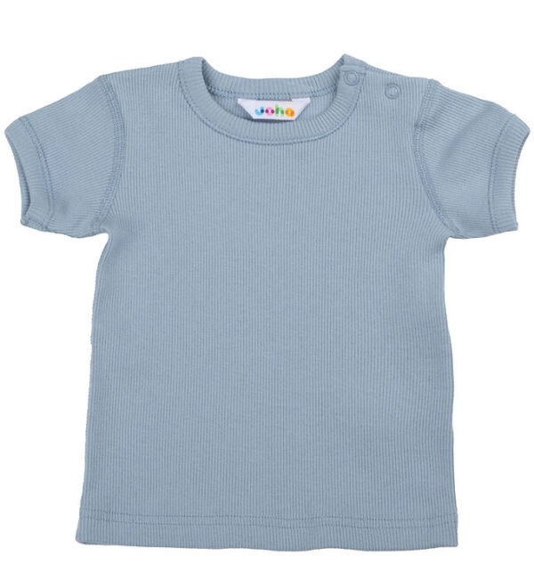 Joha T-shirt - Rib - Støvet Blå