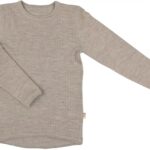 Joha Uld Bluse Uld Rib Sesame Melange