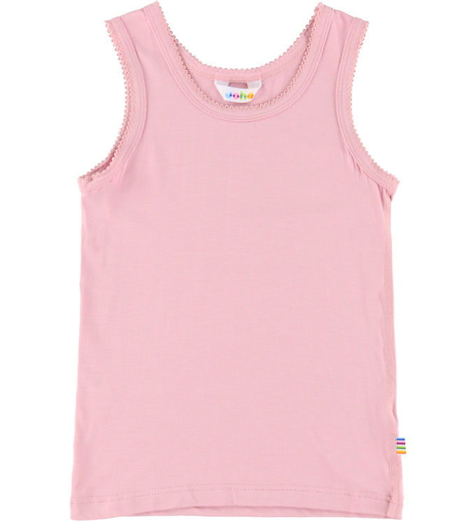 Joha Undertrøje - Bambus - Lyserød m. Blonder