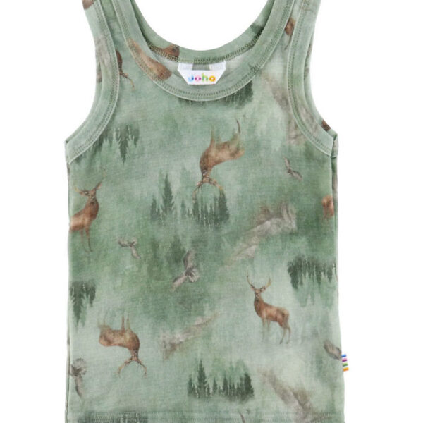 Joha Undertrøje - Uld - Grøn m. Striber