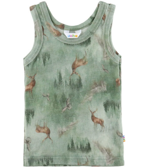 Joha Undertrøje - Uld - Grøn m. Striber Joha Undertrøje - Uld - Grøn m. Striber