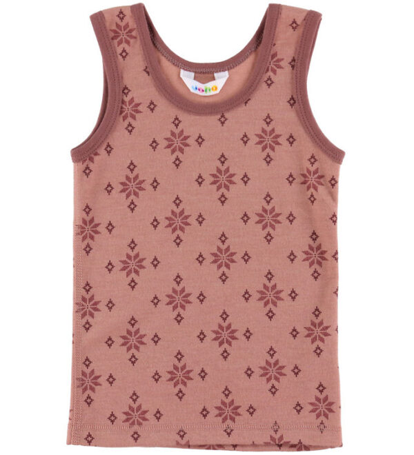 Joha Undertrøje - Uld/Bomuld - Rose m. Snefnug