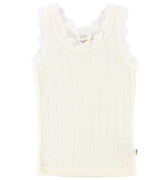 Joha Undertrøje - Uld/Silke - Råhvid m. Mønster