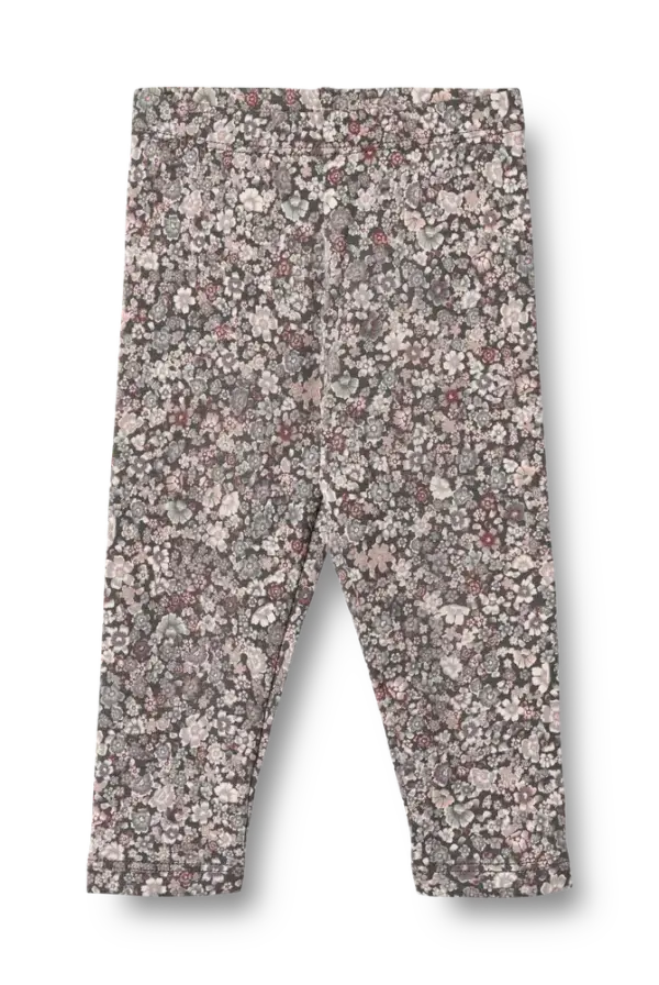 Jules Jersey Leggings - Purple stone flowers - 3 MDR.