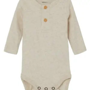 Kab langærmet body NOOS - peyote melange - 74