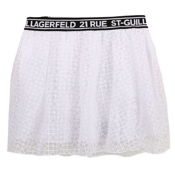 Karl Lagerfeld Nederdel - Organic Vision - Hvid m. Logoer Karl Lagerfeld Nederdel - Organic Vision - Hvid m. Logoer