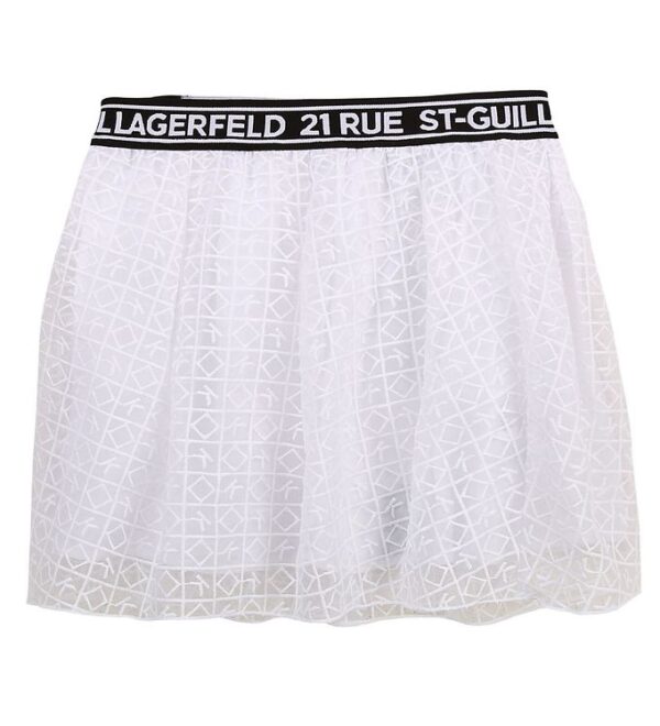 Karl Lagerfeld Nederdel - Organic Vision - Hvid m. Logoer