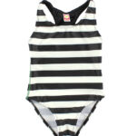 Katvig Classics Badedragt - UV60 - Sort/Hvidstribet