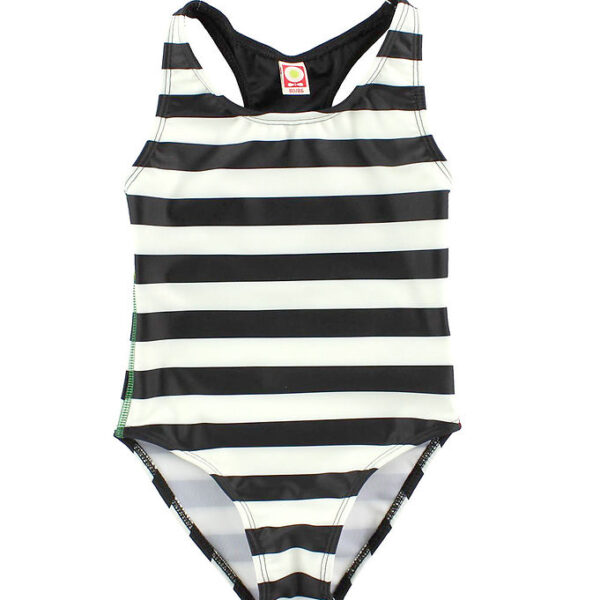 Katvig Classics Badedragt - UV60 - Sort/Hvidstribet