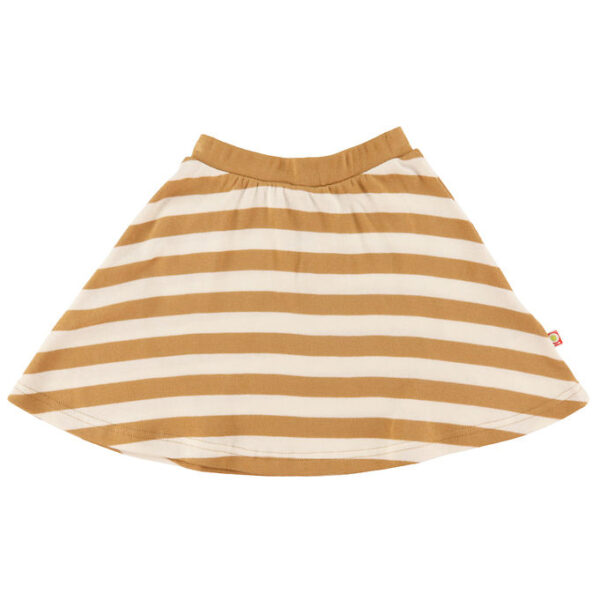 Katvig Nederdel - Karamel/Hvid Stribet