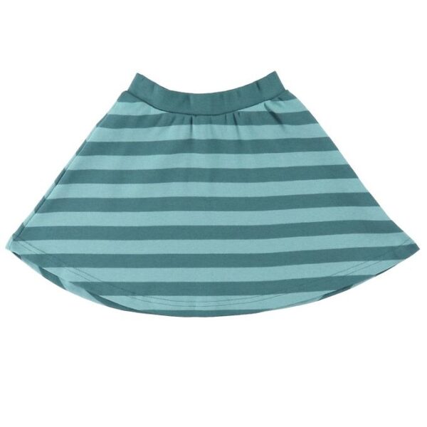 Katvig Nederdel - Mørk Turkis m. Striber