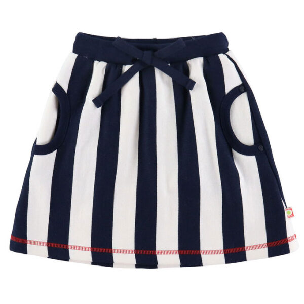 Katvig Nederdel - Navy/Hvid Stribet