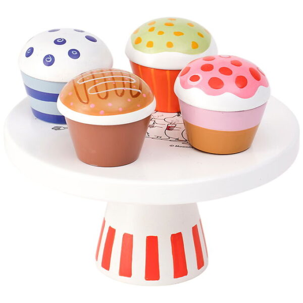 Kids Concept Legemad - Fad m. Kager - Træ - 16 cm - Træ m. Mumit Kids Concept Legemad - Fad m. Kager - Træ - 16 cm - Træ m. Mumit