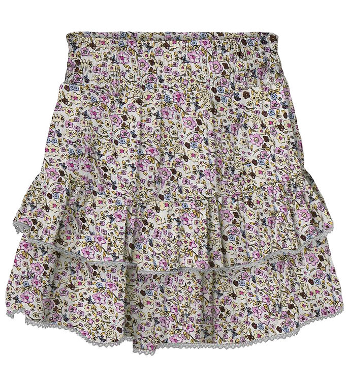 Kids Only Nederdel - KogGlow - Cloud Dancer/Ditsy Flowers