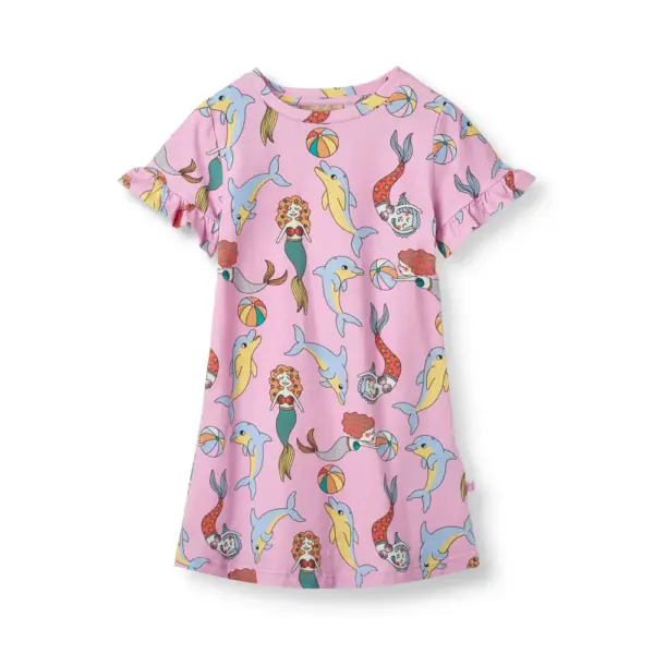 Kjole kortærmet - Pink lavender - 2-3