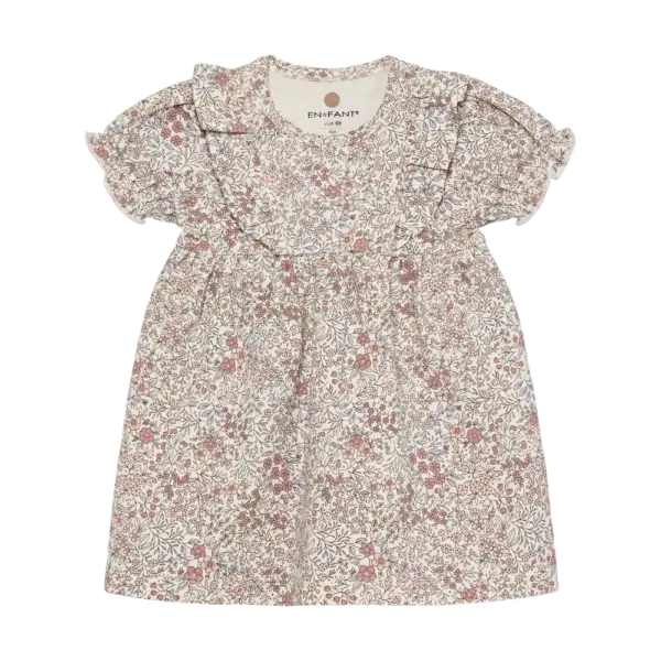 Kjole m. Print - Eggnog - 68