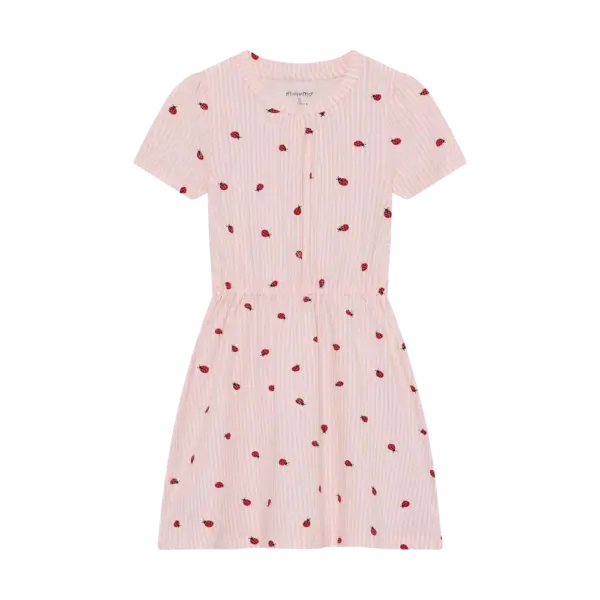 Kjole m. Print - Peach Blush - 98