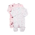 Knappet Natdragt Med Fod 2-Pak - 501 - 68