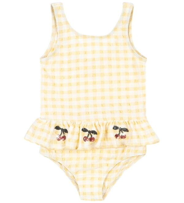 Konges Sløjd Badedragt - Etta - Banana Almond Check Konges Sløjd Badedragt - Etta - Banana Almond Check