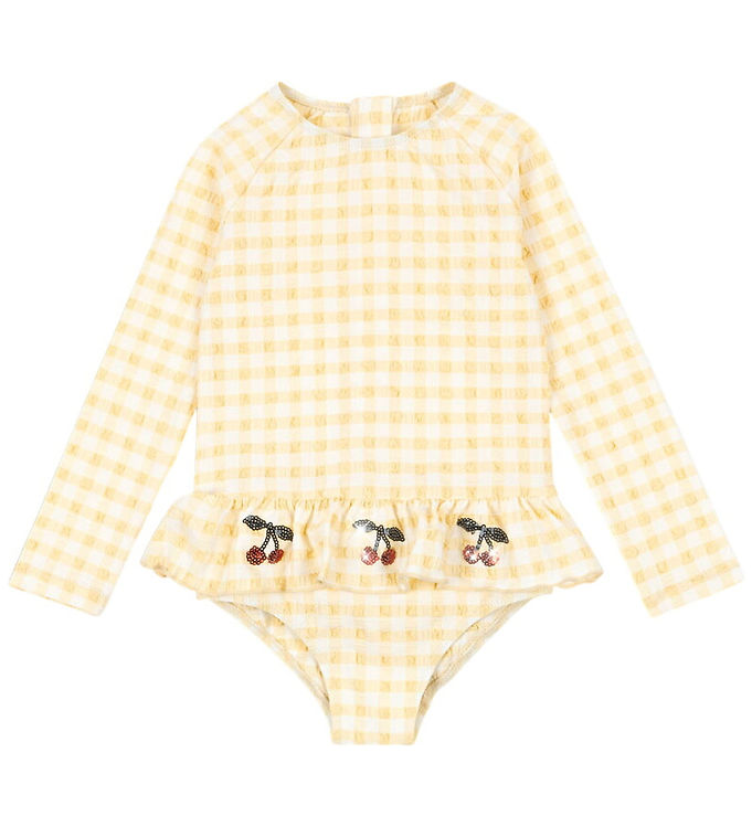 Konges Sløjd Badedragt - Etta -U40+ - Banana Almond Check