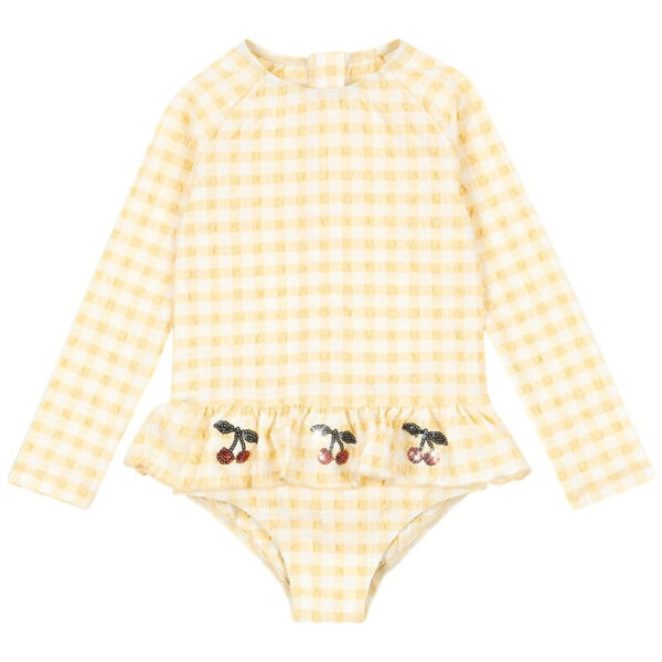 Konges Sløjd Badedragt - Etta -U40+ - Banana Almond Check Konges Sløjd Badedragt - Etta -U40+ - Banana Almond Check