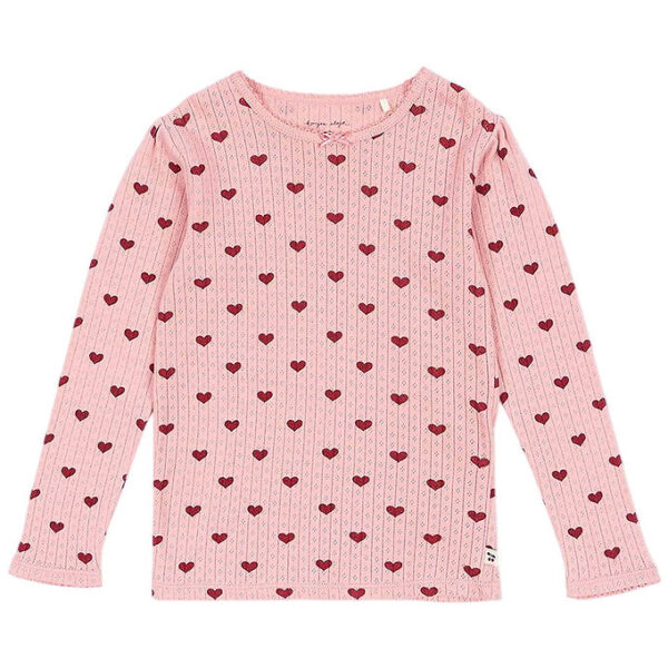 Konges Sløjd Bluse - Minnie - Amour Rouge m. Hulmønster Konges Sløjd Bluse - Minnie - Amour Rouge m. Hulmønster