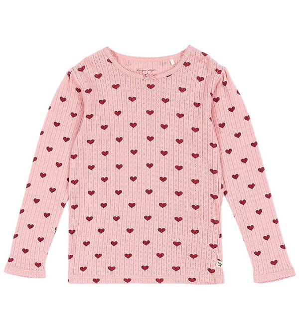 Konges Sløjd Bluse - Minnie - Amour Rouge m. Hulmønster Konges Sløjd Bluse - Minnie - Amour Rouge m. Hulmønster