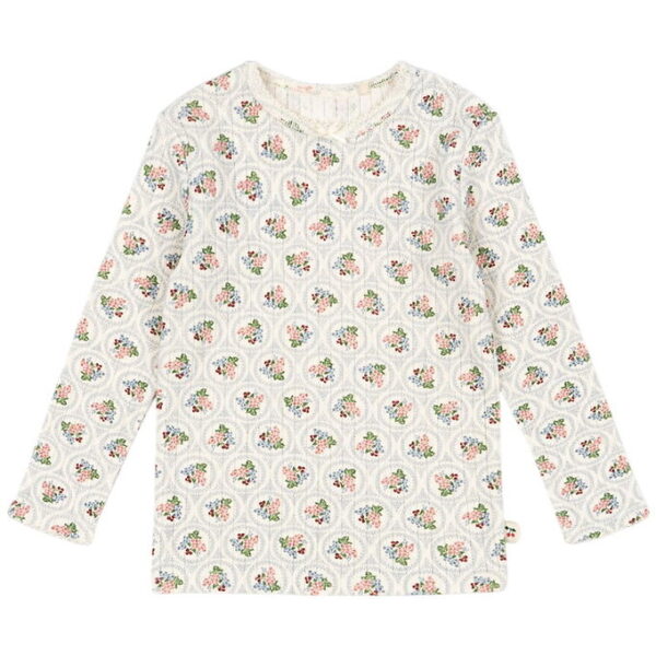 Konges Sløjd Bluse - Minnie - Verona Blue m. Hulmønster Konges Sløjd Bluse - Minnie - Verona Blue m. Hulmønster