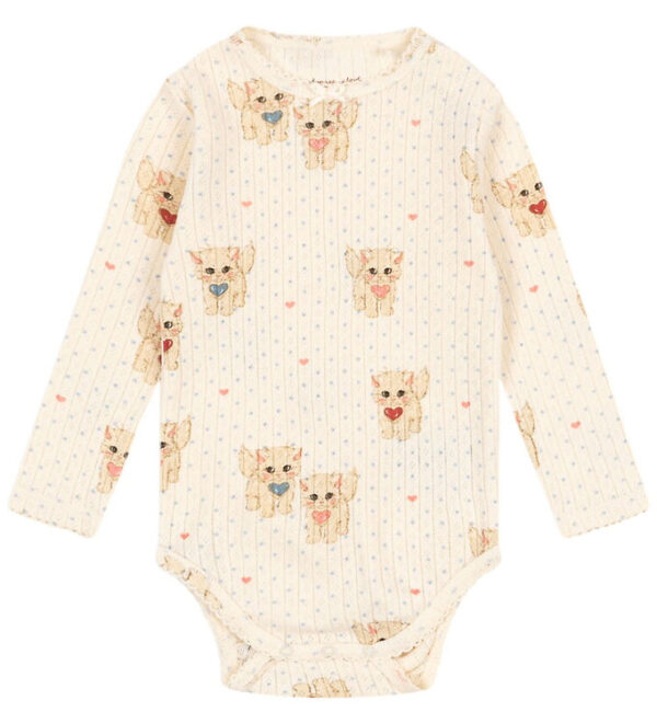 Konges Sløjd Body l/æ - Minnie - Miao Amore m. Hulmønster Konges Sløjd Body l/æ - Minnie - Miao Amore m. Hulmønster