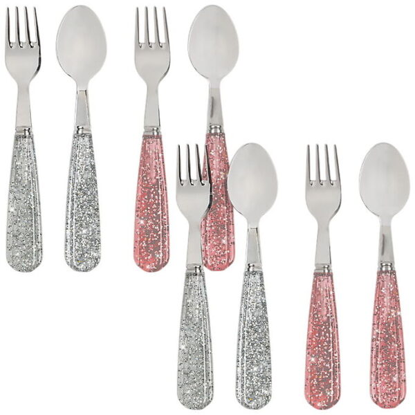 Konges Sløjd Børnebestik - 8-dele - Spakling Blush/Sparkling Blu Konges Sløjd Børnebestik - 8-dele - Spakling Blush/Sparkling Blu