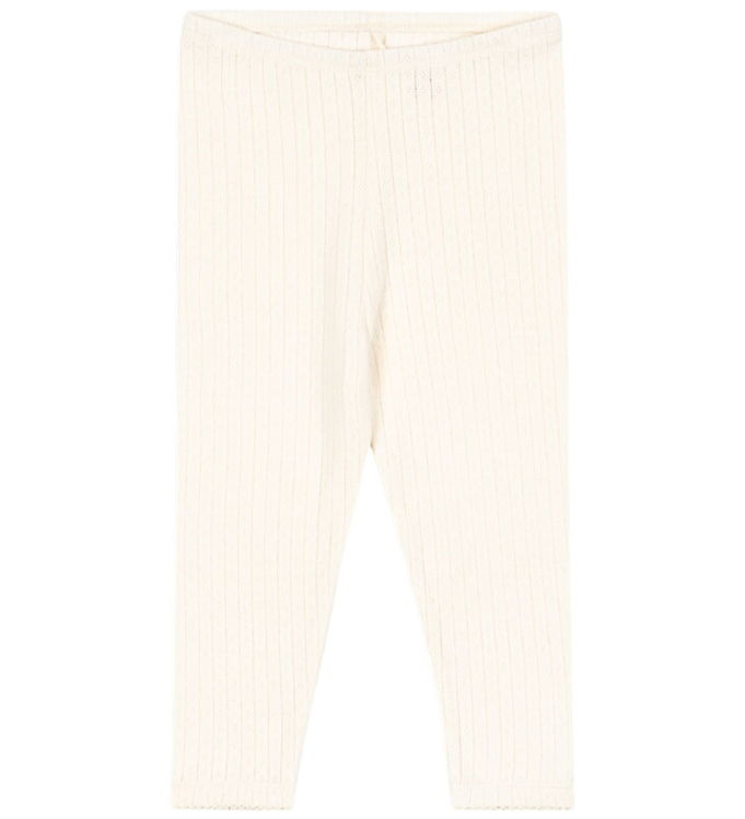 Konges Sløjd Bukser - Minnie - Buttercream m. Hulmønster