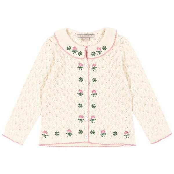 Konges Sløjd Cardigan - Strik/Hulmønster - Rosier - Off White