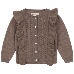 Konges Sløjd Cardigan - Uld - Strik - Fiol Frill - Brunmeleret