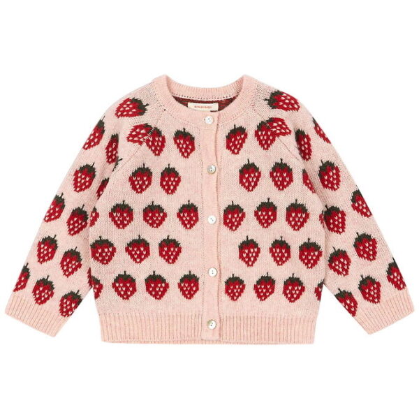 Konges Sløjd Cardigan - Uld/Polyamid - Belou - Strawberry Konges Sløjd Cardigan - Uld/Polyamid - Belou - Strawberry