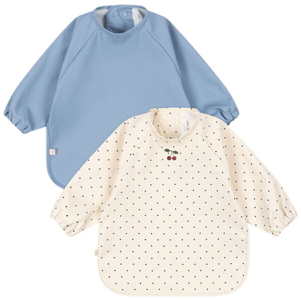 Konges Sløjd Forklæder - 2-pak - Navy Dot/Rain Washed Konges Sløjd Forklæder - 2-pak - Navy Dot/Rain Washed