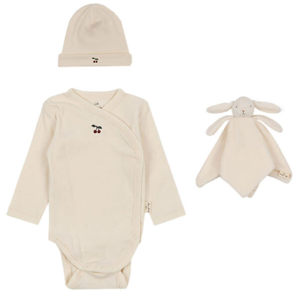 Konges Sløjd Gaveæske - Nusseklud/Hue/Body l/æ - Cherry