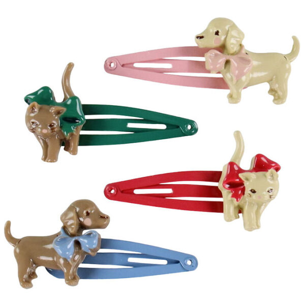 Konges Sløjd Hårspænder - 4-pak - Cats & Dogs - Multi Konges Sløjd Hårspænder - 4-pak - Cats & Dogs - Multi